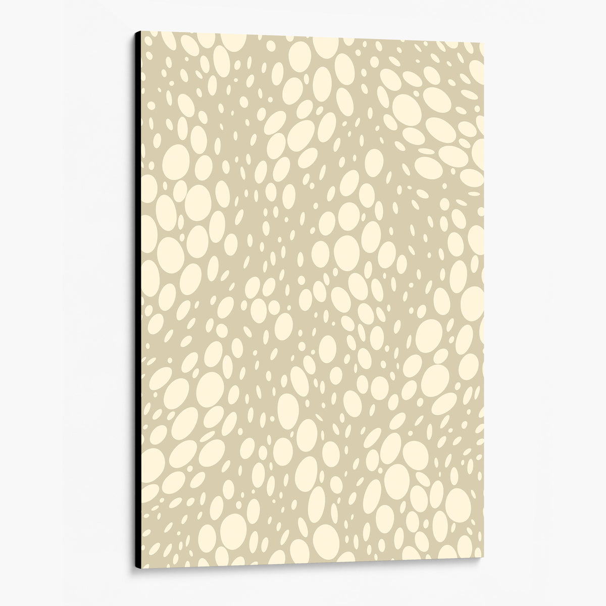 Lauren Stone floral canvas wall art, portrait format, unframed ditsy print detail in neutral stone