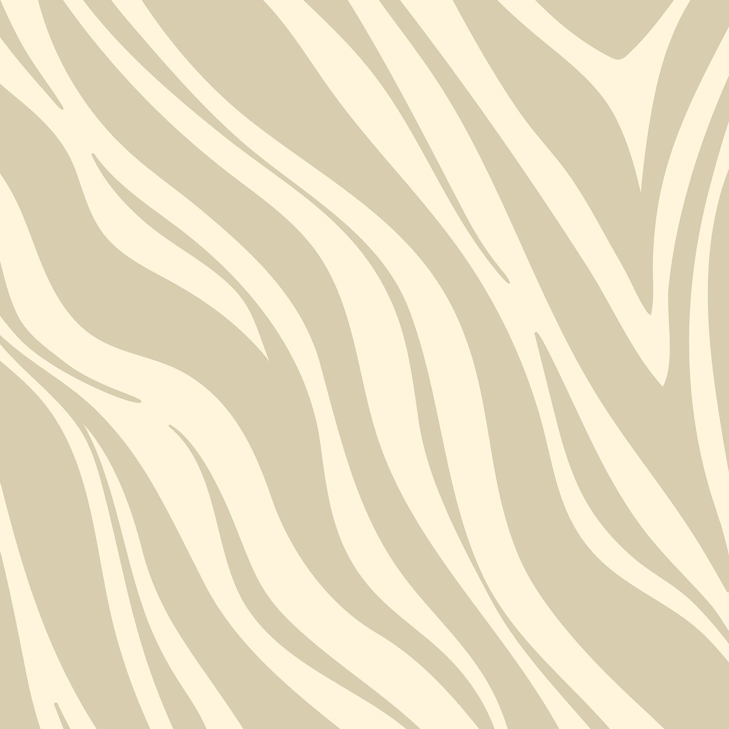 Close-up detail of Paloma Stone abstract print - fluid interlocking forms creating zebra-like pattern in stone and cream